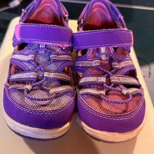 Purple Kids Shoes with Pink irredecent Accents